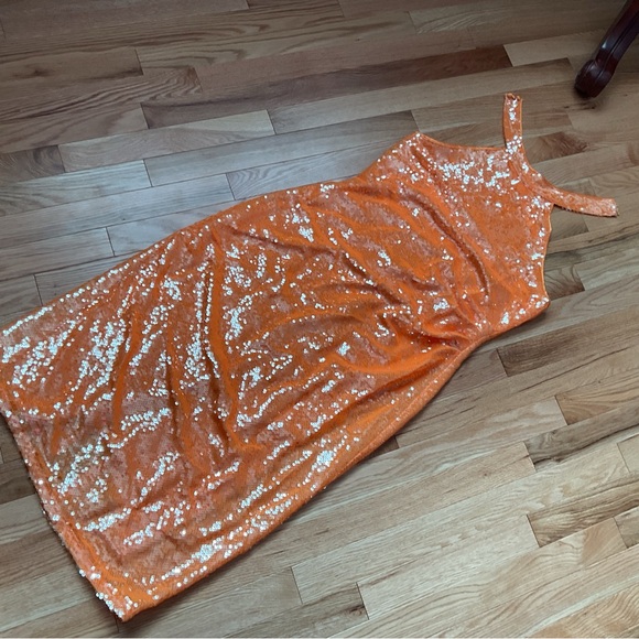 Caroline Constas Dresses & Skirts - New - Caroline Constas Orange Sequin Halter Party Dress prom dress